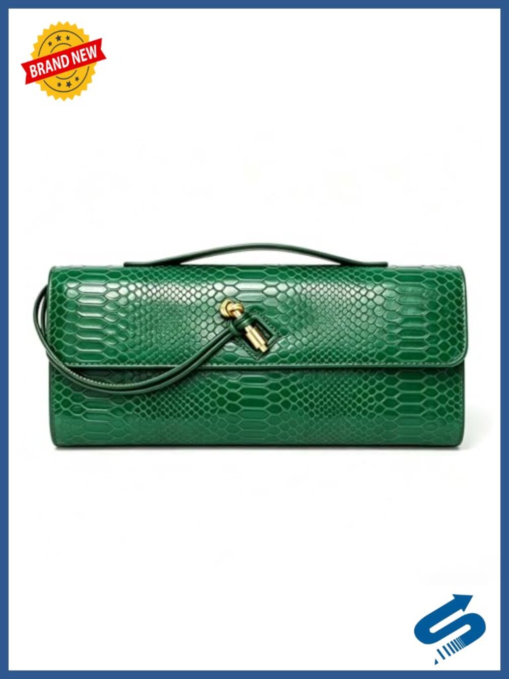 Woven Clutch Crossbody Shoulder Bag Vegan Leather Evening Purse